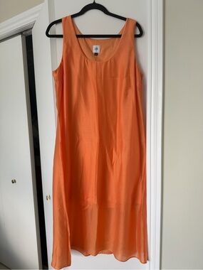 CAbi Sleeveless Maxi Dress in Bright Orange